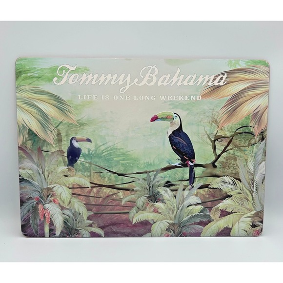 Tommy Bahama‎ Cork Back Placemat 1 pc Toucan Forest 19" x 13" - Picture 1 of 7